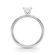 Couture Solitaire Round Diamond Engagement Ring in 10K/14K gold and platinum with certified lab-grown or natural diamonds