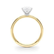 Couture Solitaire Round Diamond Engagement Ring in 10K/14K gold and platinum with certified lab-grown or natural diamonds