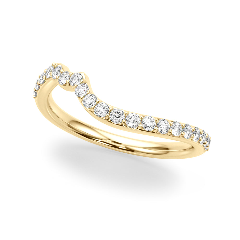 Diamond Half Eternity Ring in 10K/14K gold and platinum with certified lab-grown or natural diamonds