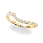 Diamond Half Eternity Ring in 10K/14K gold and platinum with certified lab-grown or natural diamonds