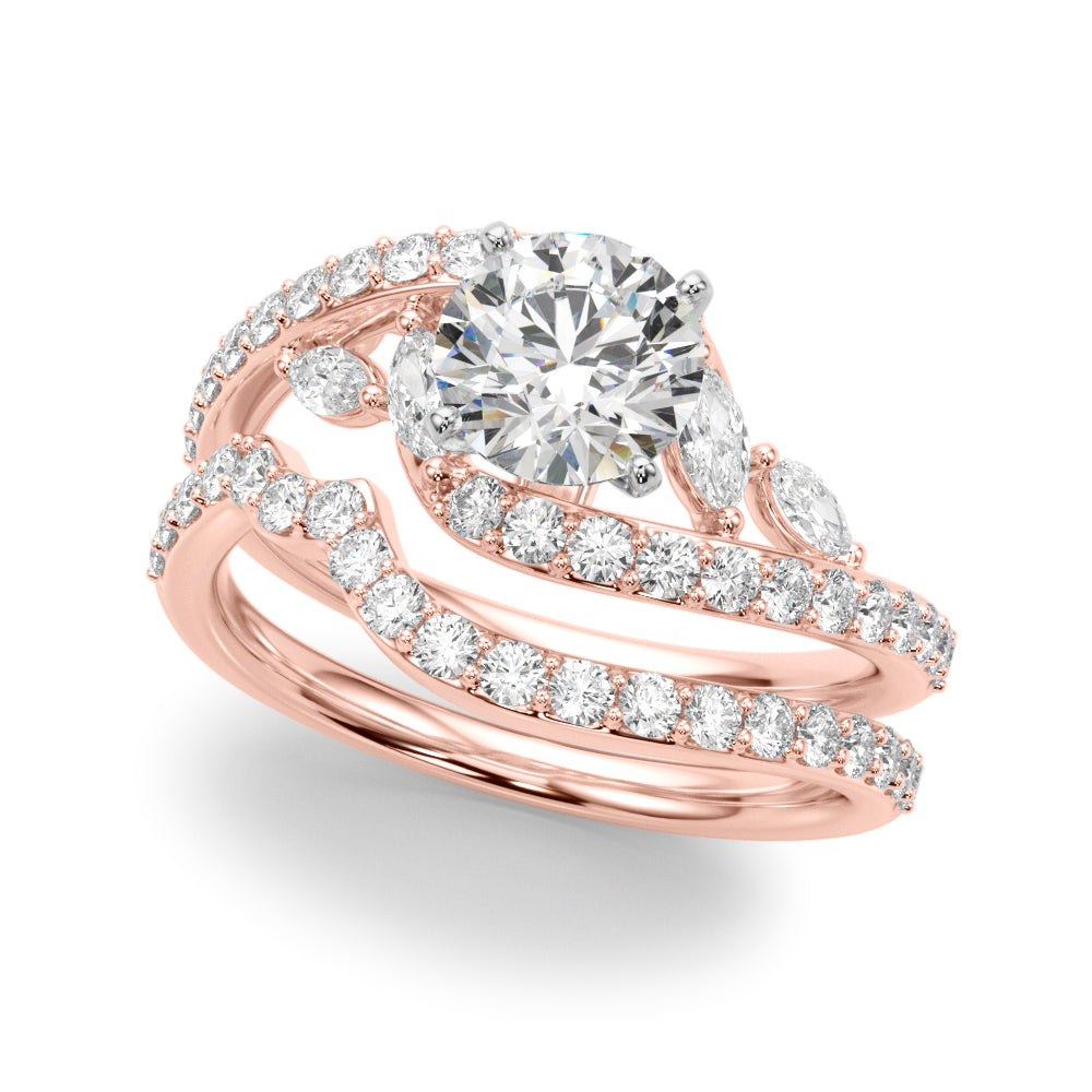 Diamond Half Eternity Ring in Gold & Platinum
