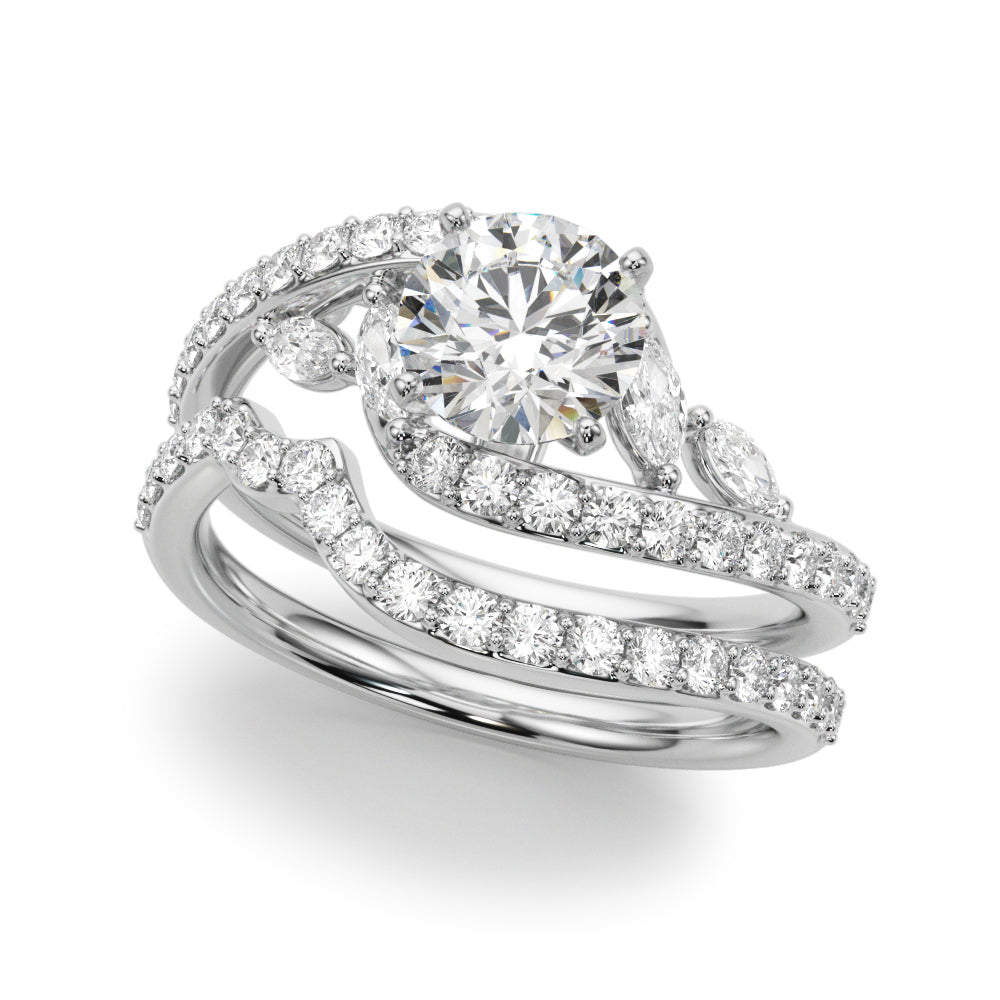 Diamond Half Eternity Ring in Gold & Platinum