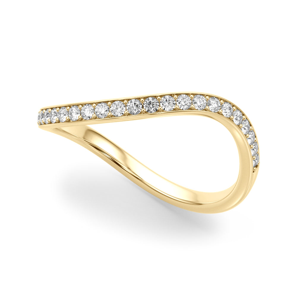 Diamond Half Eternity Ring in 10K/14K gold and platinum with certified lab-grown or natural diamonds