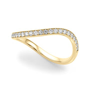 Diamond Half Eternity Ring in 10K/14K gold and platinum with certified lab-grown or natural diamonds