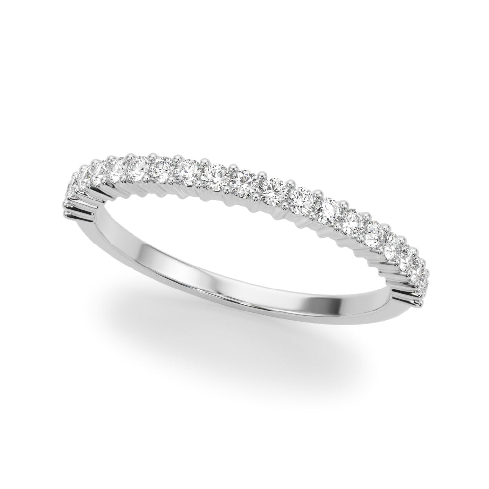 Shared Prong Half Eternity Ring in 10K/14K gold and platinum with certified lab-grown or natural diamonds