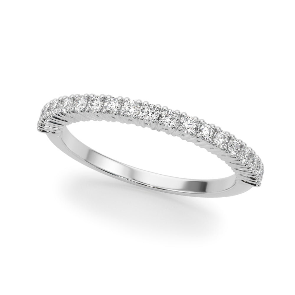 Straight Diamond Half Eternity Ring in 10K/14K gold and platinum with certified lab-grown or natural diamonds