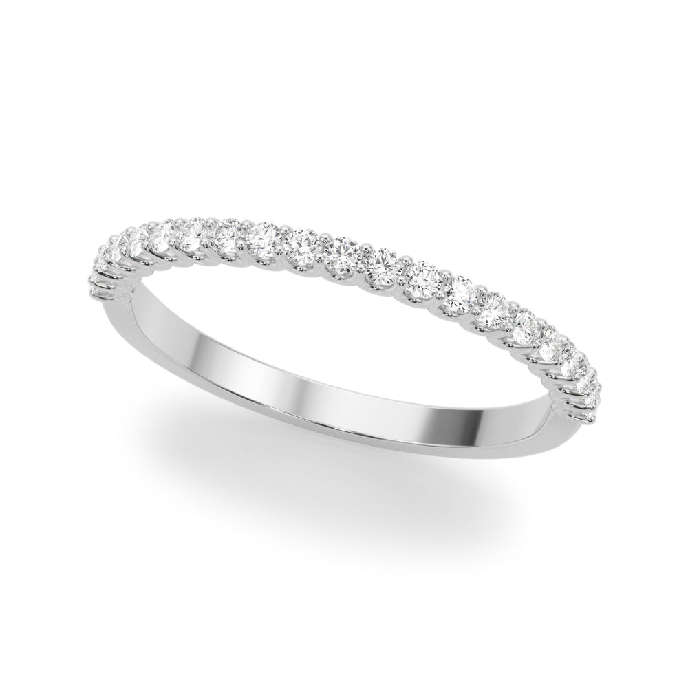 U-Prong Straight Half Eternity Ring in 10K/14K gold and platinum with certified lab-grown or natural diamonds
