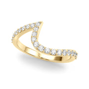 Diamond Half Eternity Ring in 10K/14K gold and platinum with certified lab-grown or natural diamonds
