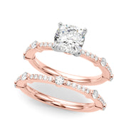 Bespoke Single Row Engagement Ring Round Diamond Engagement Ring in 10K/14K gold and platinum with certified lab-grown or natural diamonds