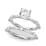 Bespoke Single Row Engagement Ring Round Diamond Engagement Ring in 10K/14K gold and platinum with certified lab-grown or natural diamonds