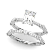Bespoke Single Row Engagement Ring Round Diamond Engagement Ring in 10K/14K gold and platinum with certified lab-grown or natural diamonds