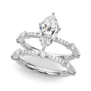 Bespoke Single Row Engagement Ring Round Diamond Engagement Ring in 10K/14K gold and platinum with certified lab-grown or natural diamonds