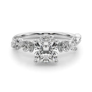 Exquisite Flower Dia Engagement Ring Round Diamond Engagement Ring in 10K/14K gold and platinum with certified lab-grown or natural diamonds