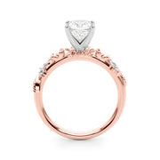 Exquisite Flower Dia Engagement Ring Round Diamond Engagement Ring in 10K/14K gold and platinum with certified lab-grown or natural diamonds