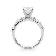 Exquisite Flower Dia Engagement Ring Round Diamond Engagement Ring in 10K/14K gold and platinum with certified lab-grown or natural diamonds