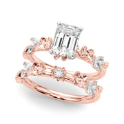 Exquisite Flower Dia Engagement Ring Round Diamond Engagement Ring in 10K/14K gold and platinum with certified lab-grown or natural diamonds
