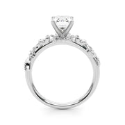 Exquisite Flower Dia Engagement Ring Round Diamond Engagement Ring in 10K/14K gold and platinum with certified lab-grown or natural diamonds