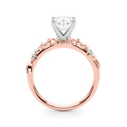 Exquisite Flower Dia Engagement Ring Round Diamond Engagement Ring in 10K/14K gold and platinum with certified lab-grown or natural diamonds