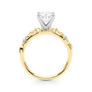 Exquisite Flower Dia Engagement Ring Round Diamond Engagement Ring in 10K/14K gold and platinum with certified lab-grown or natural diamonds