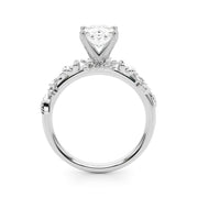 Exquisite Flower Dia Engagement Ring Round Diamond Engagement Ring in 10K/14K gold and platinum with certified lab-grown or natural diamonds