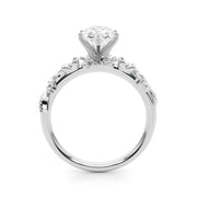 Exquisite Flower Dia Engagement Ring Round Diamond Engagement Ring in 10K/14K gold and platinum with certified lab-grown or natural diamonds