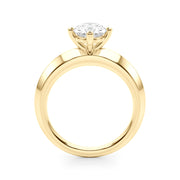 Eternal Knife Edge Solitaire Eng Ring Oval Diamond Engagement Ring in 10K/14K gold and platinum with certified lab-grown or natural diamonds