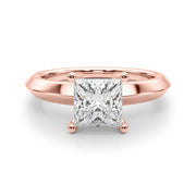 Radiant Knife Edge Solitaire Eng Ring Princess Diamond Engagement Ring in 10K/14K gold and platinum with certified lab-grown or natural diamonds