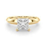Radiant Knife Edge Solitaire Eng Ring Princess Diamond Engagement Ring in 10K/14K gold and platinum with certified lab-grown or natural diamonds