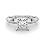 Radiant Knife Edge Solitaire Eng Ring Princess Diamond Engagement Ring in 10K/14K gold and platinum with certified lab-grown or natural diamonds