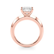 Radiant Knife Edge Solitaire Eng Ring Princess Diamond Engagement Ring in 10K/14K gold and platinum with certified lab-grown or natural diamonds