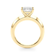 Radiant Knife Edge Solitaire Eng Ring Princess Diamond Engagement Ring in 10K/14K gold and platinum with certified lab-grown or natural diamonds