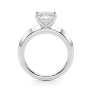 Radiant Knife Edge Solitaire Eng Ring Princess Diamond Engagement Ring in 10K/14K gold and platinum with certified lab-grown or natural diamonds
