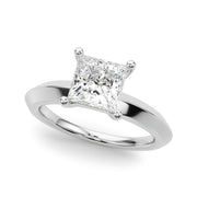 Radiant Knife Edge Solitaire Eng Ring Princess Diamond Engagement Ring in 10K/14K gold and platinum with certified lab-grown or natural diamonds