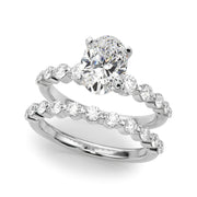 Majestic Single Row Shared Pr Eng Ring Round Diamond Engagement Ring in 10K/14K gold and platinum with certified lab-grown or natural diamonds
