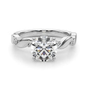 Sculpted Twist Diamond Engagement Ring Round Diamond Engagement Ring in 10K/14K gold and platinum with certified lab-grown or natural diamonds