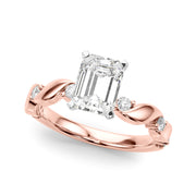 Sculpted Twist Diamond Engagement Ring Round Diamond Engagement Ring in 10K/14K gold and platinum with certified lab-grown or natural diamonds