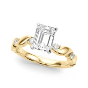 Sculpted Twist Diamond Engagement Ring Round Diamond Engagement Ring in 10K/14K gold and platinum with certified lab-grown or natural diamonds