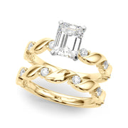 Sculpted Twist Diamond Engagement Ring Round Diamond Engagement Ring in 10K/14K gold and platinum with certified lab-grown or natural diamonds