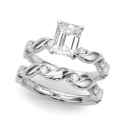 Sculpted Twist Diamond Engagement Ring Round Diamond Engagement Ring in 10K/14K gold and platinum with certified lab-grown or natural diamonds