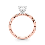 Sculpted Twist Diamond Engagement Ring Round Diamond Engagement Ring in 10K/14K gold and platinum with certified lab-grown or natural diamonds