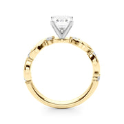 Sculpted Twist Diamond Engagement Ring Round Diamond Engagement Ring in 10K/14K gold and platinum with certified lab-grown or natural diamonds