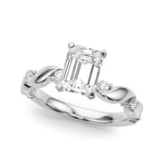 Sculpted Twist Diamond Engagement Ring Round Diamond Engagement Ring in 10K/14K gold and platinum with certified lab-grown or natural diamonds