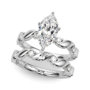 Sculpted Twist Diamond Engagement Ring Round Diamond Engagement Ring in 10K/14K gold and platinum with certified lab-grown or natural diamonds