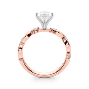 Sculpted Twist Diamond Engagement Ring Round Diamond Engagement Ring in 10K/14K gold and platinum with certified lab-grown or natural diamonds