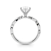 Sculpted Twist Diamond Engagement Ring Round Diamond Engagement Ring in 10K/14K gold and platinum with certified lab-grown or natural diamonds