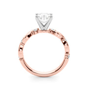 Sculpted Twist Diamond Engagement Ring Round Diamond Engagement Ring in 10K/14K gold and platinum with certified lab-grown or natural diamonds