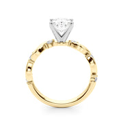 Sculpted Twist Diamond Engagement Ring Round Diamond Engagement Ring in 10K/14K gold and platinum with certified lab-grown or natural diamonds