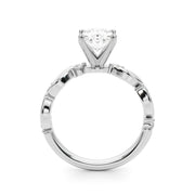 Sculpted Twist Diamond Engagement Ring Round Diamond Engagement Ring in 10K/14K gold and platinum with certified lab-grown or natural diamonds