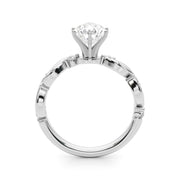 Sculpted Twist Diamond Engagement Ring Round Diamond Engagement Ring in 10K/14K gold and platinum with certified lab-grown or natural diamonds