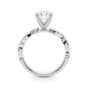 Sculpted Twist Diamond Engagement Ring Round Diamond Engagement Ring in 10K/14K gold and platinum with certified lab-grown or natural diamonds